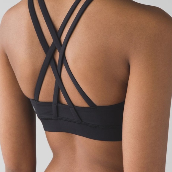 Lululemon Women’s Black Energy Sports Bra Size 8 - Picture 2 of 4